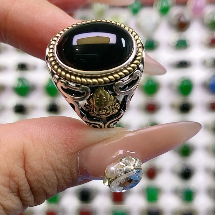 【闪购商品】银S925镶嵌戒指玛瑙/玉髓