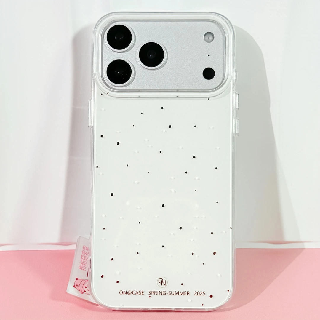 泼墨黑白点适用iPhone苹果17ProMax手机壳新款简约17Air软17P防摔