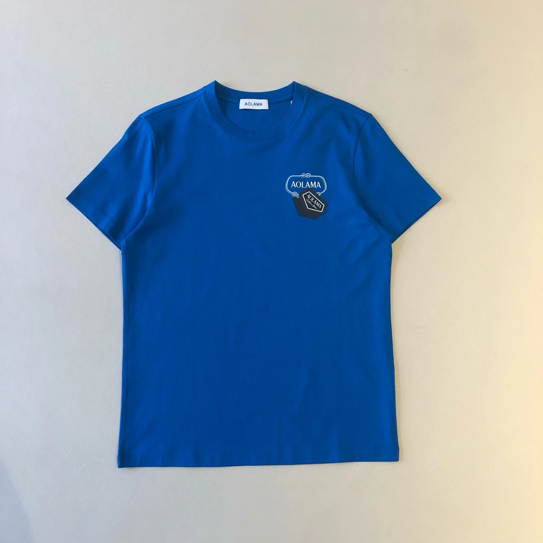 正品 Aolama 奥拉玛 25春夏新款男士时尚百搭休闲圆领短袖T恤上衣
