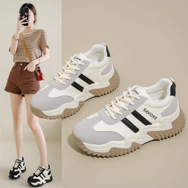 2025春季新款厚底增高欧若风学生时尚百搭款休闲运动鞋韩版ins女