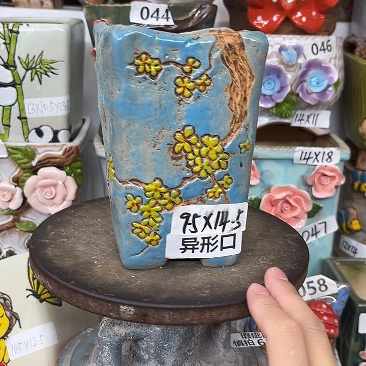 紫砂花盆粗陶材质多肉花盆