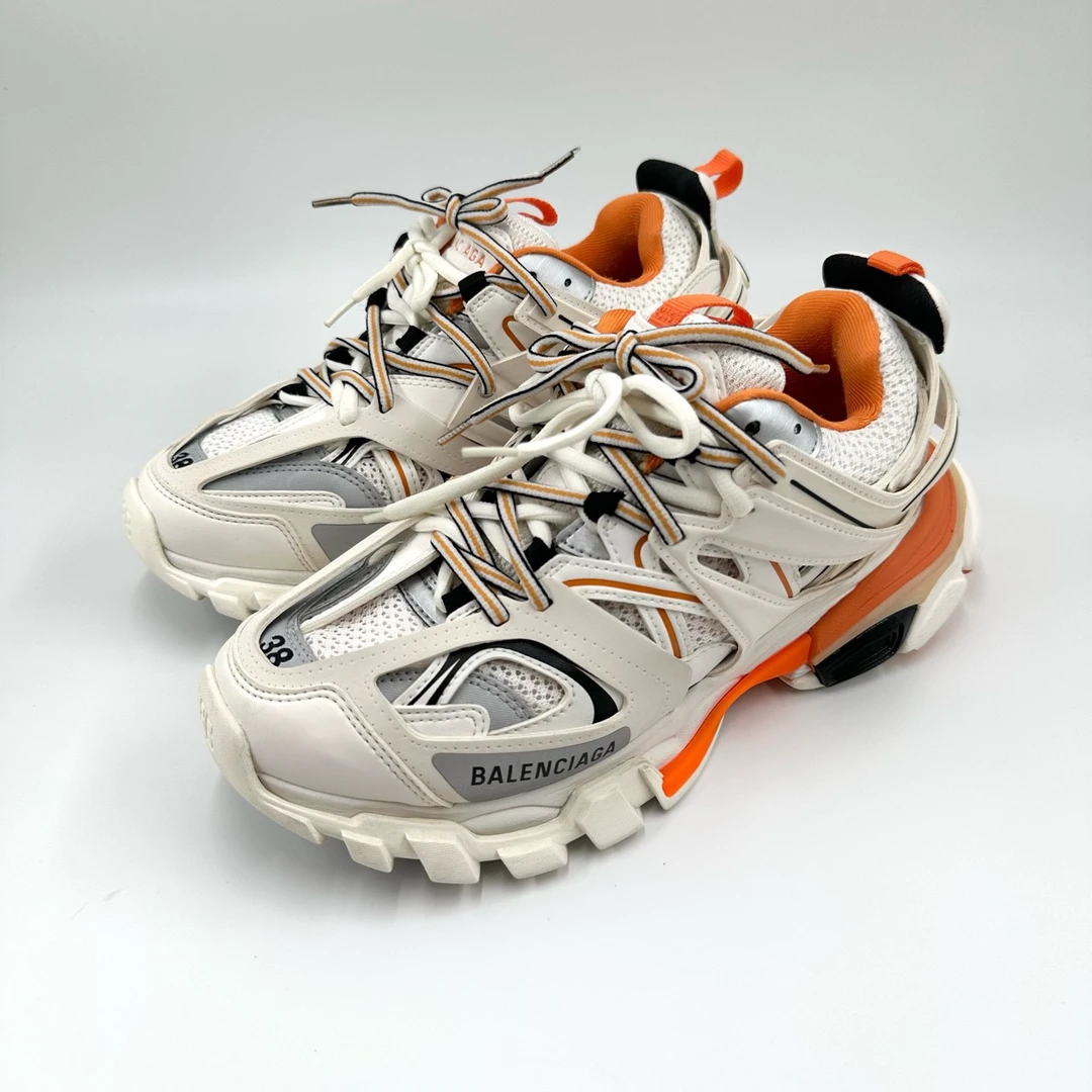 99新 Balenciaga/巴黎世家 38码/track白橙老爹鞋/10542