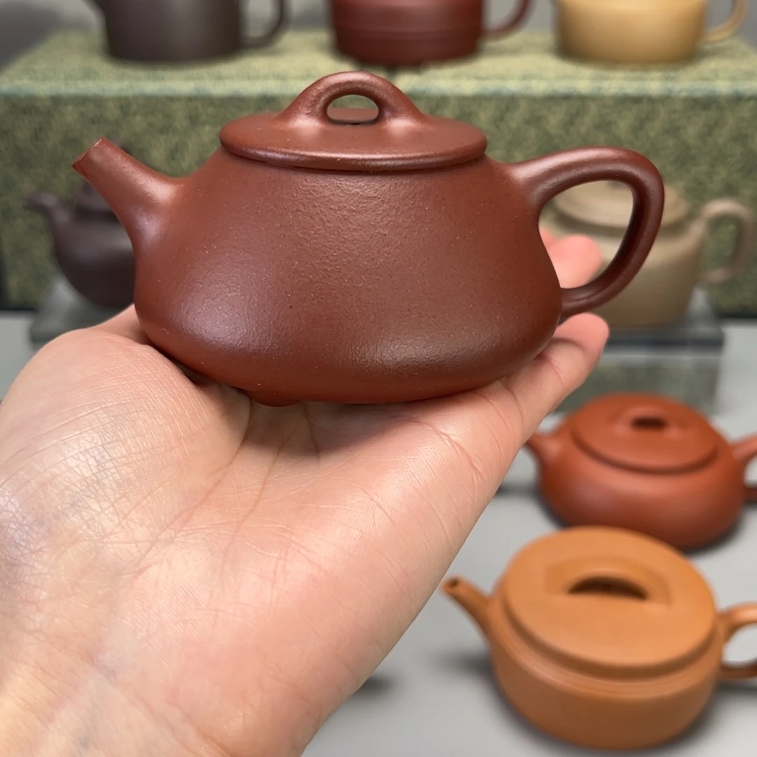 紫砂茶壶中槽清平盖石瓢145c c