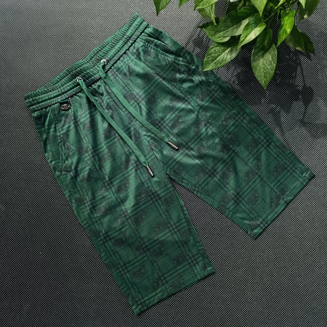 运动时尚字母格子款夏季冰丝洋气时尚百搭男装休闲裤