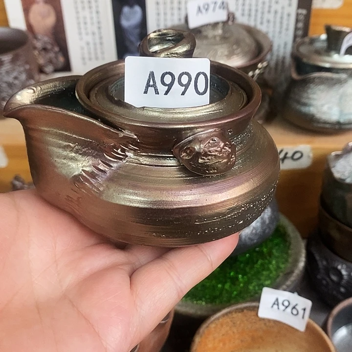 紫砂茶杯柴烧宝瓶990