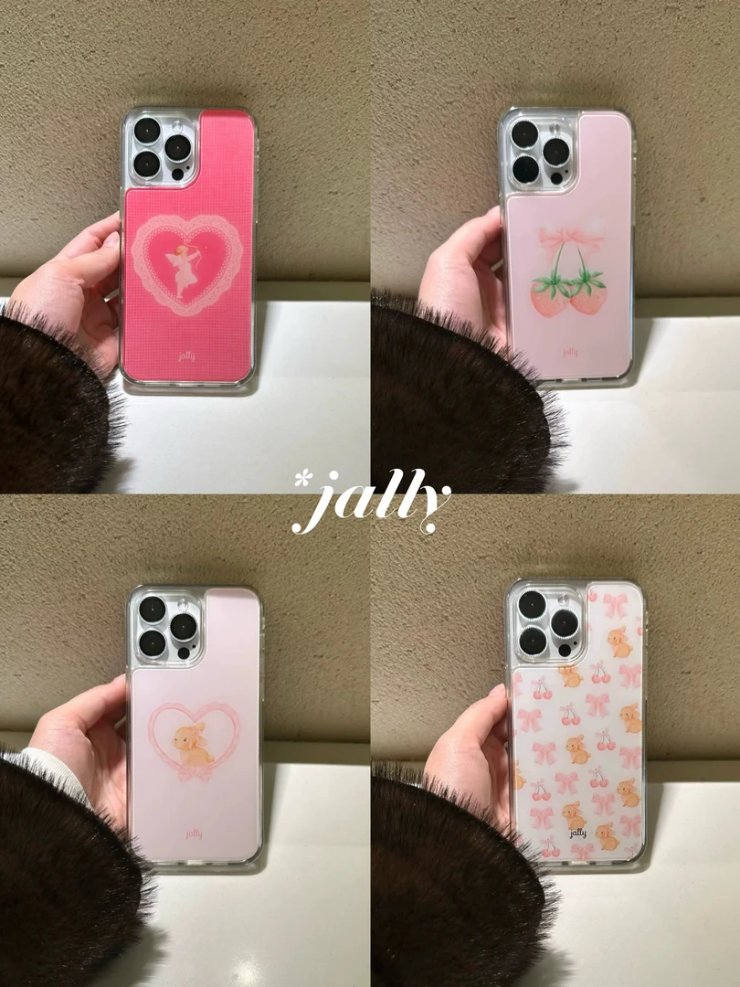 jally周一商店 25ss原创早春新款“柔雾粉色系”适用于苹果17手机壳