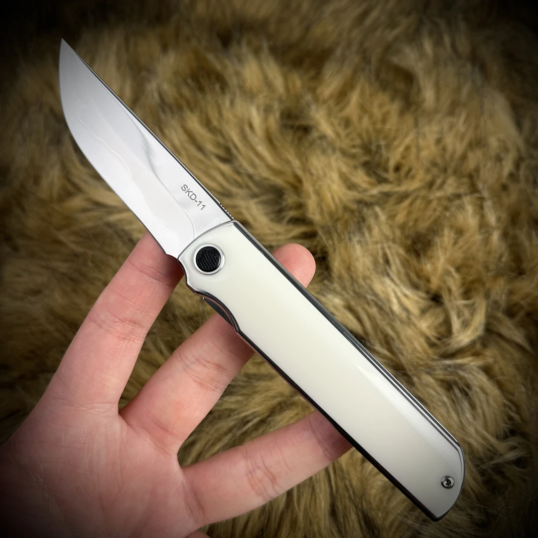 （性能版）白皮烧刃镜面skd-11多功能刀