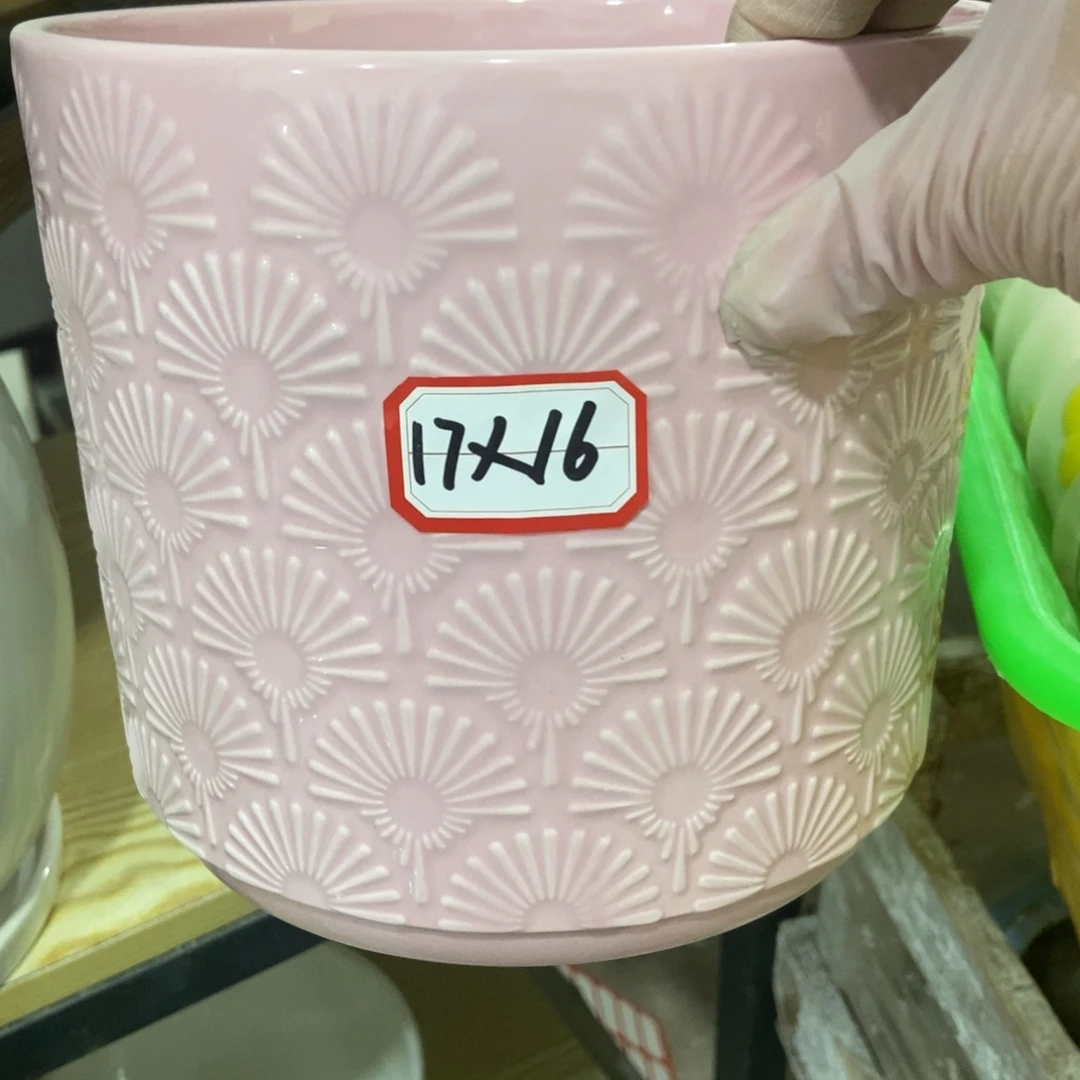 红陶高温陶瓷花盆