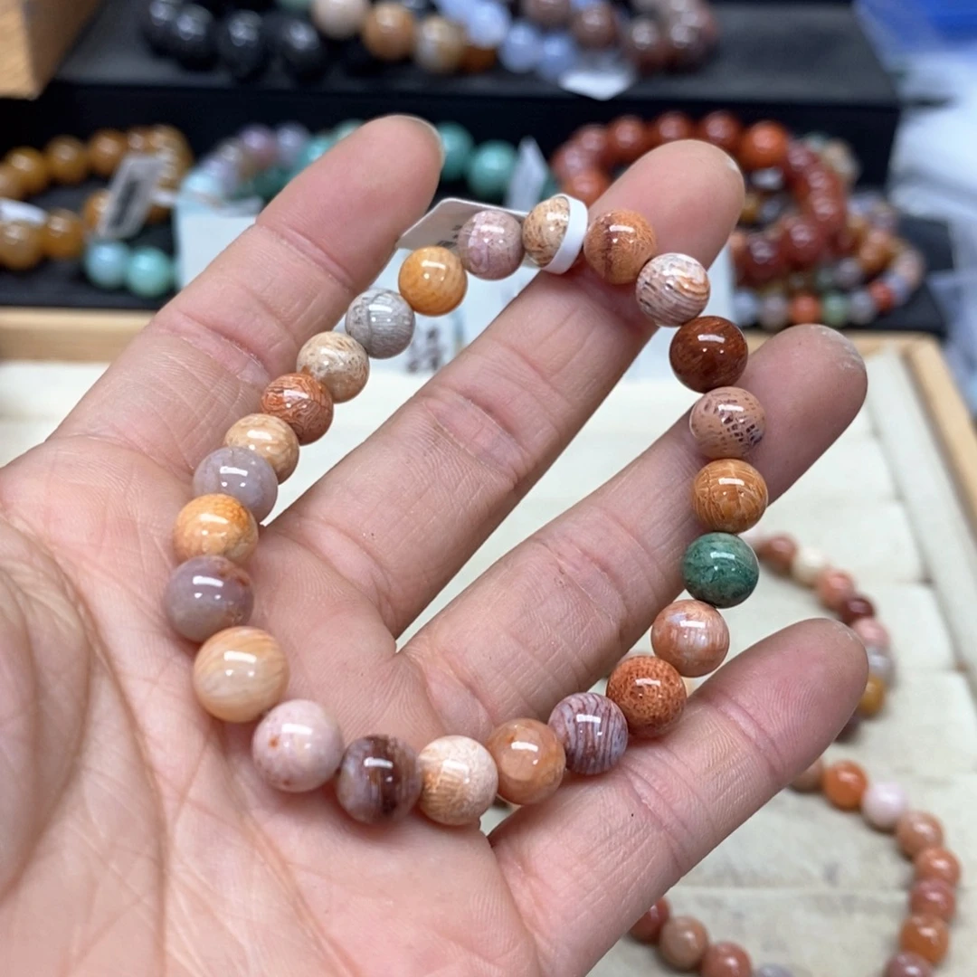 硅化珊瑚（珊瑚玉）手链未镶嵌?****?296