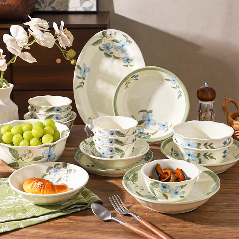 舍里新中式碗碟餐具家用2025新款高颜值汤碗盘子陶瓷吃饭小碗菜盘