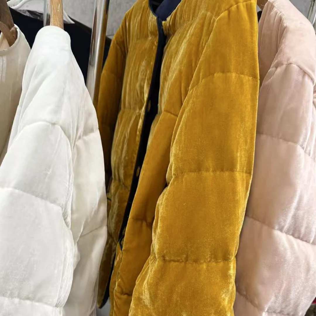 桃子自制 1821 百搭丝绒羽绒服