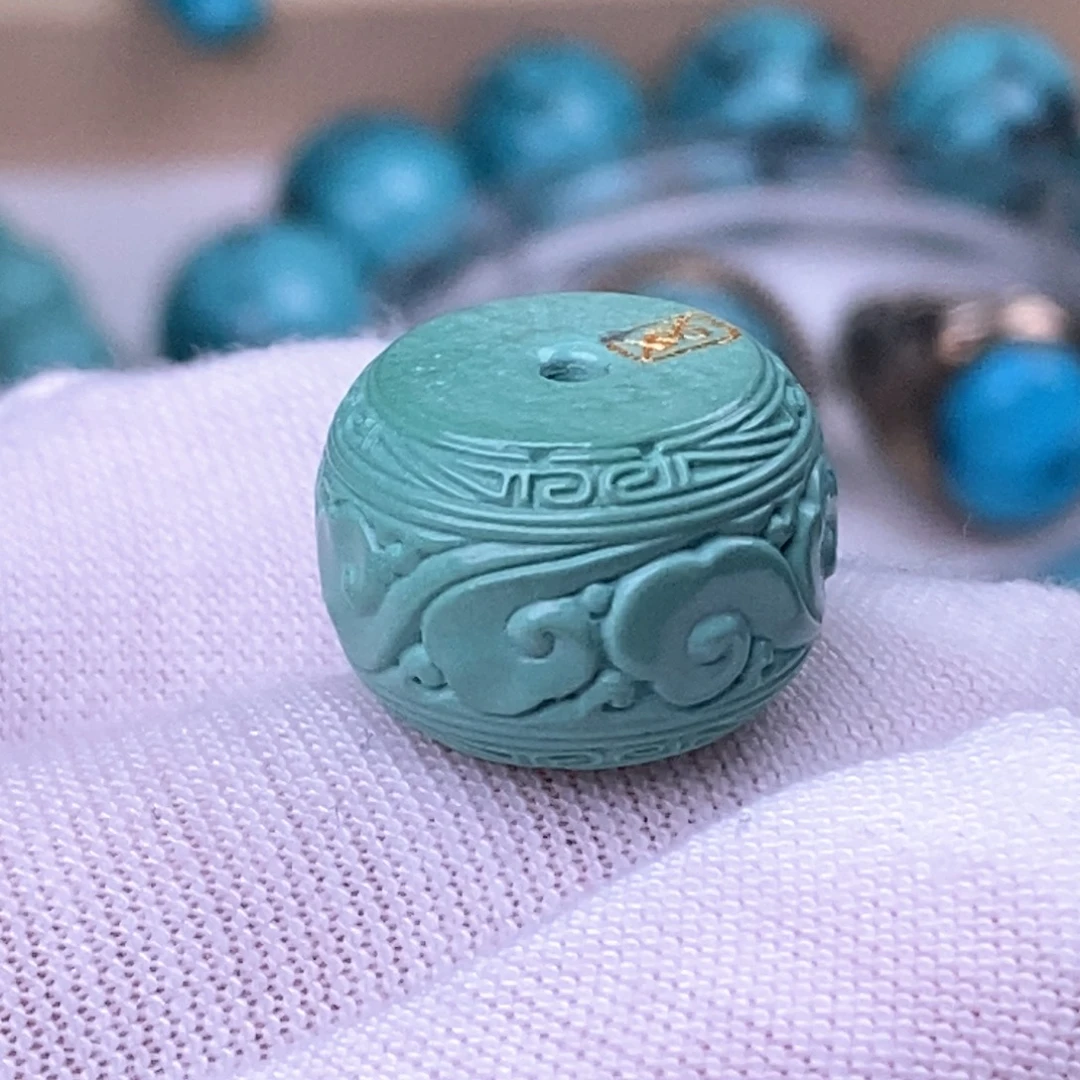 未镶嵌绿松石珠宝奇石16.3mm