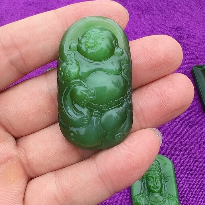 吊坠(不含链)未镶嵌和田玉（碧玉）