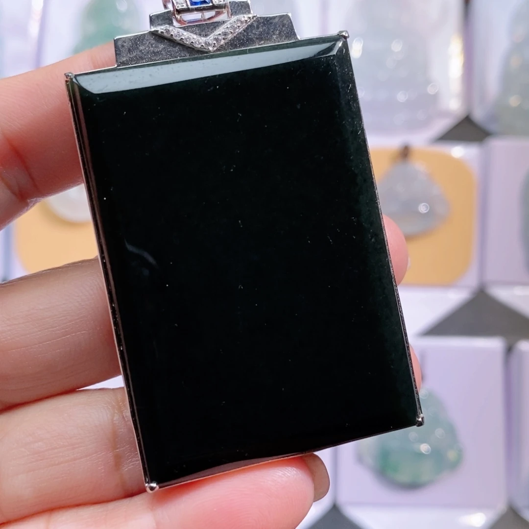 翡翠银S925镶嵌颈饰