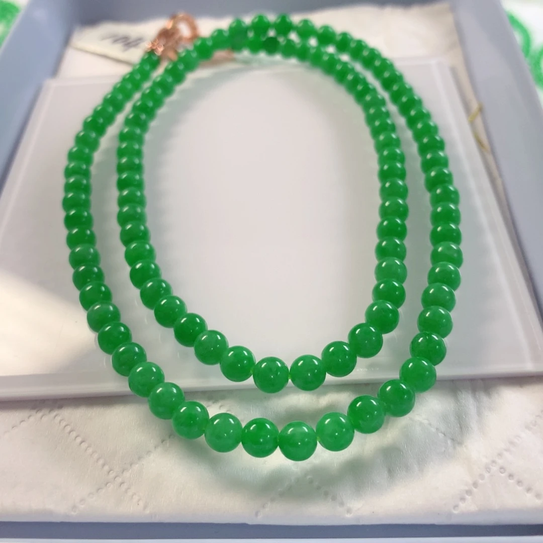 翡翠未镶嵌颈饰项链