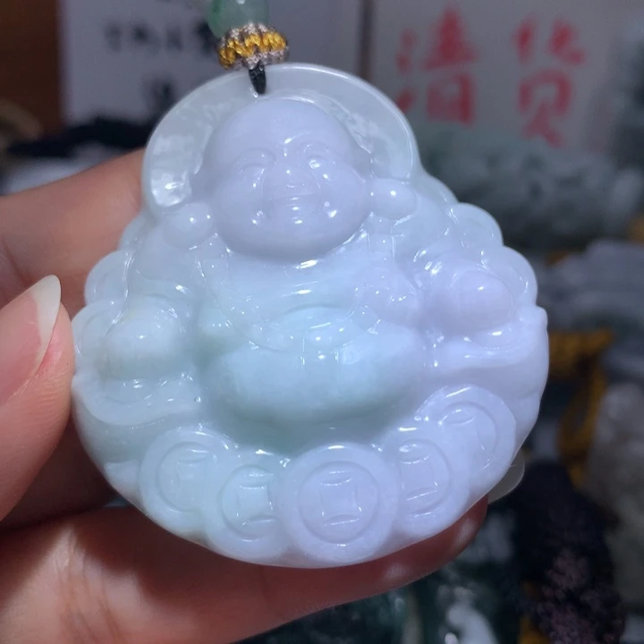 翡翠未镶嵌颈饰保真天然A货翡翠
