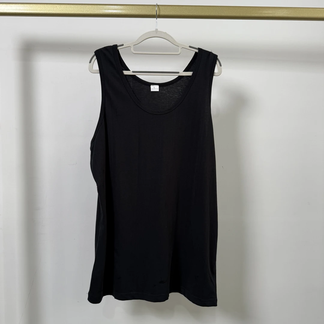 C4101黑色男士夏季新款舒适棉质背心