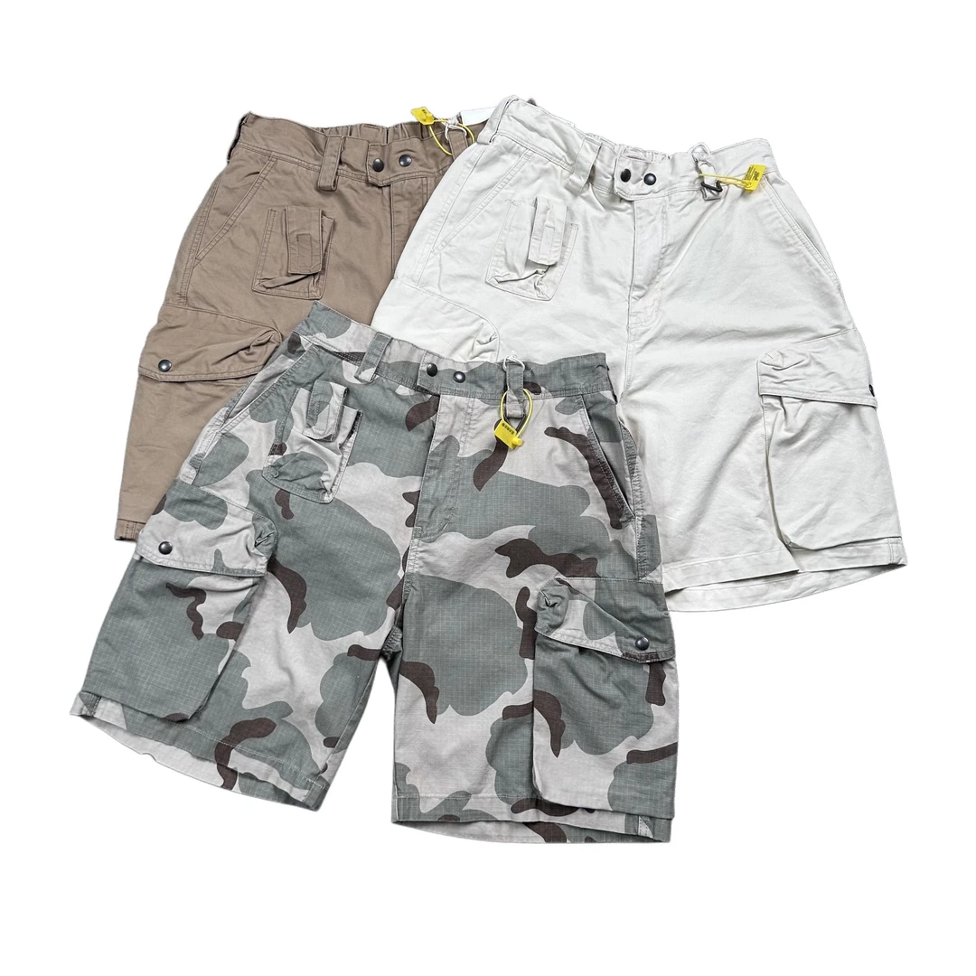 日系25夏季重磅复古多口袋飞行工装短裤cityboy五分轻奢痞帅男装