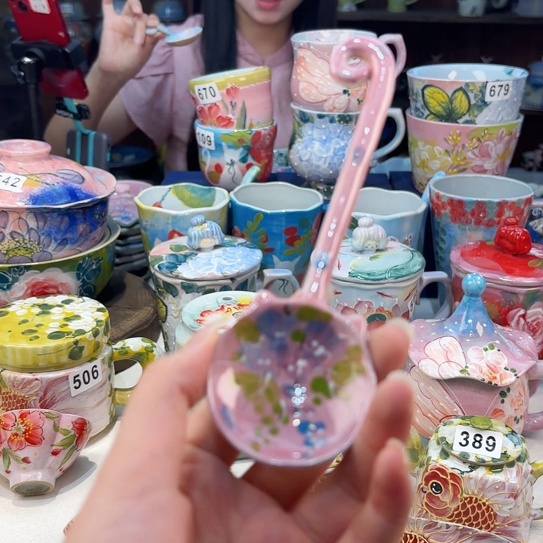 景德镇手绘高温釉下彩陶瓷茶具