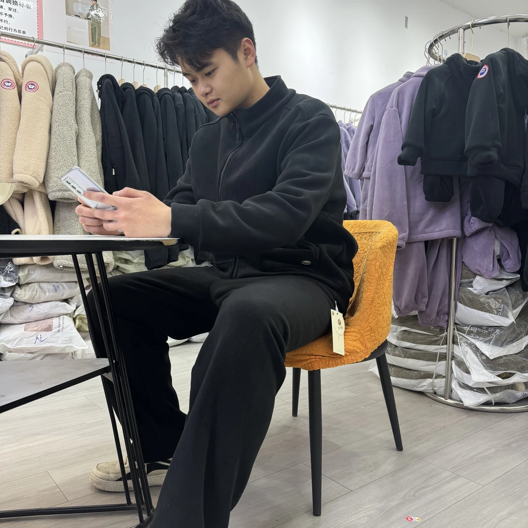 【宋晓暖】海豚绒保暖套装男士五代升级外穿时尚加绒加厚男NJ-9040