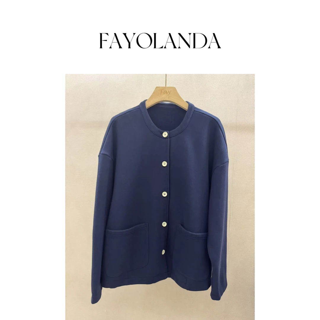 FAY | 圆领双口袋开衫外套（3H0058）