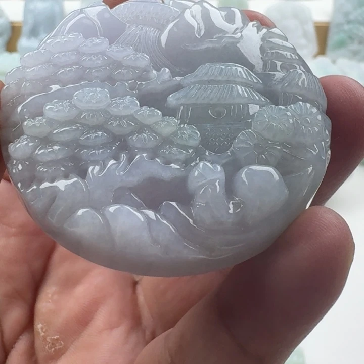 翡翠未镶嵌颈饰天然缅甸A货翡翠