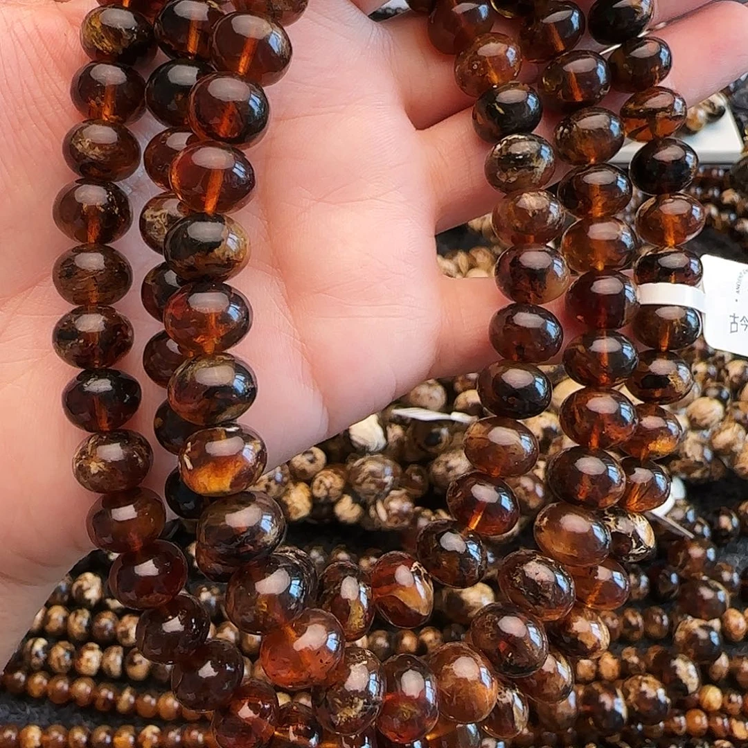 手链琥珀未镶嵌抚顺琥珀