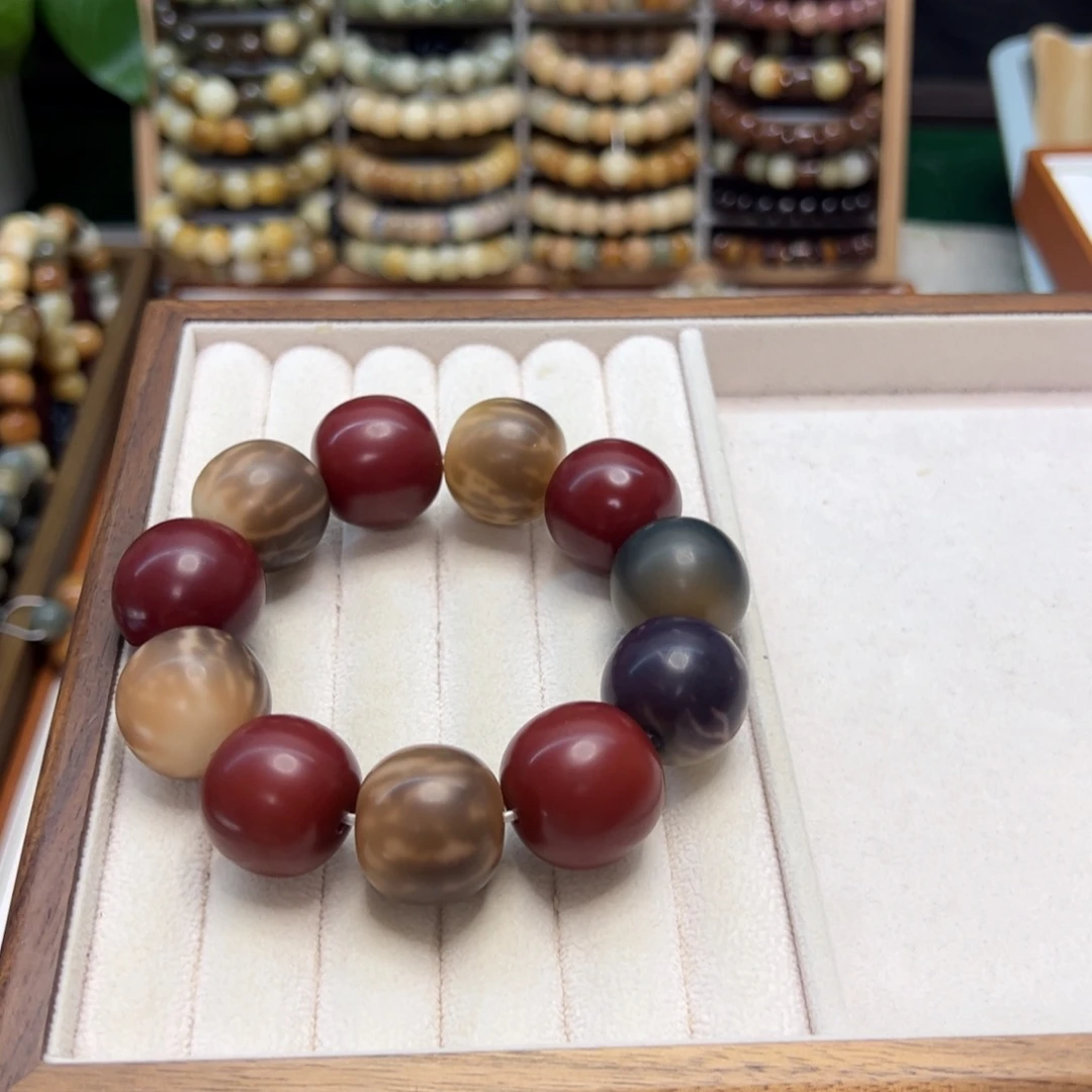 菩提根/象牙果手串卡22.7苹果干磨瑕疵