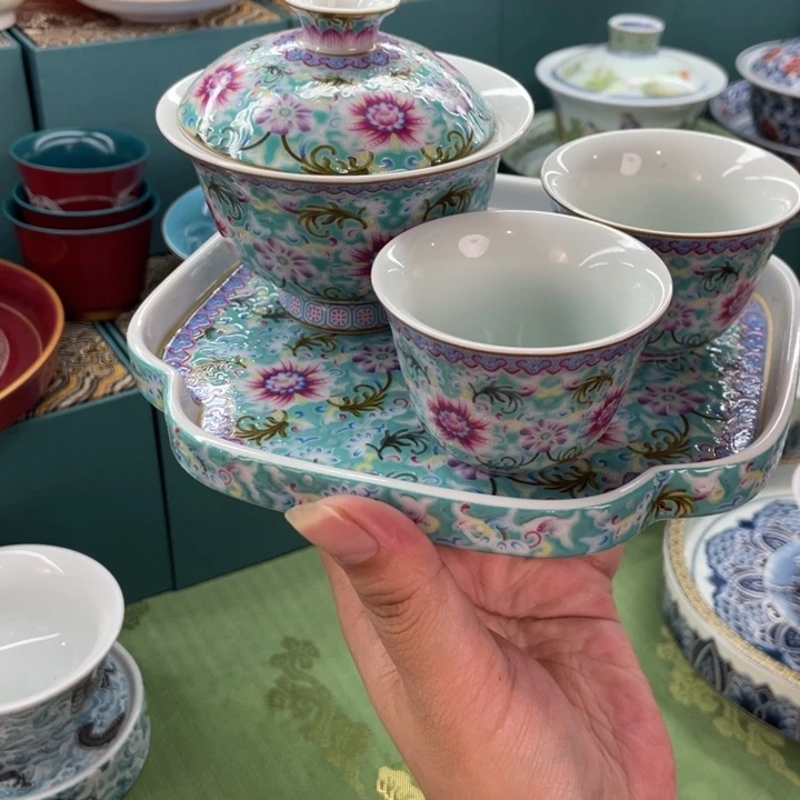 景德镇陶瓷盖碗茶具
