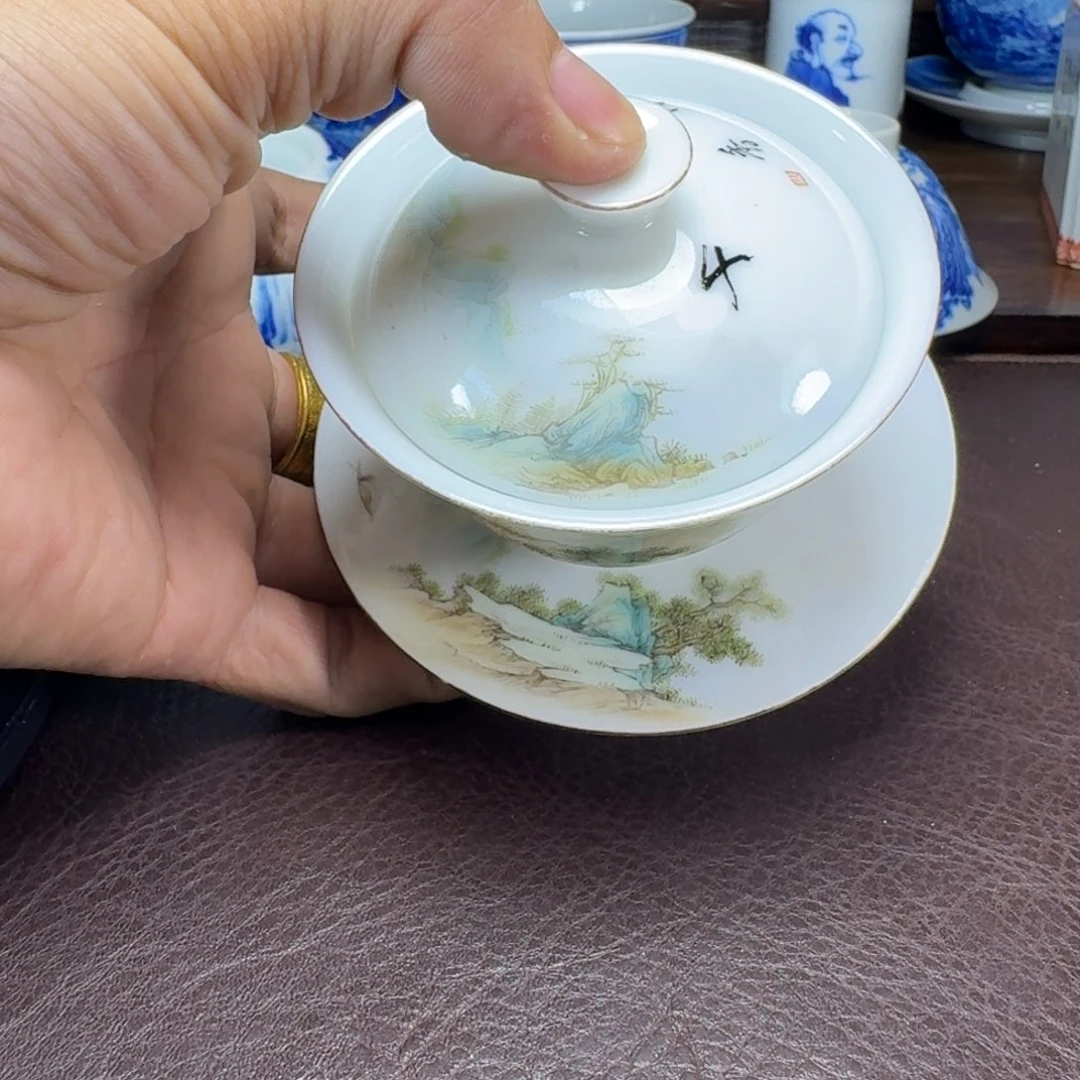 瓷片紫*居当代景德镇陶瓷手绘茶具