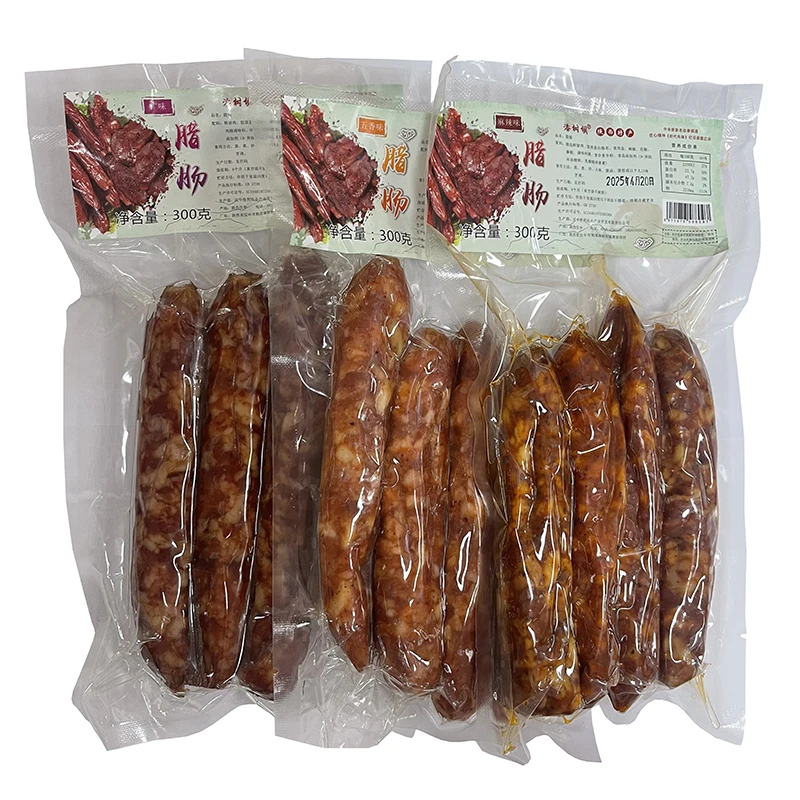 QISHUBA/漆树坝腊肠麻辣五香广味风干腊肠腊肉直播购买排名第一