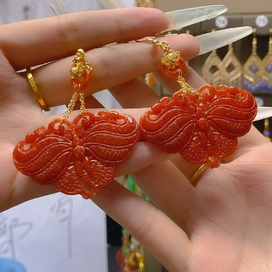 翡翠合金耳饰翡翠