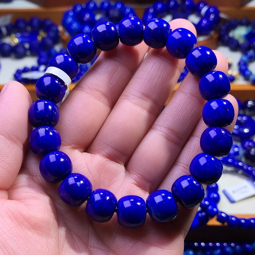 青金石未镶嵌手串11.2m精工帝王蓝紫老型珠4192