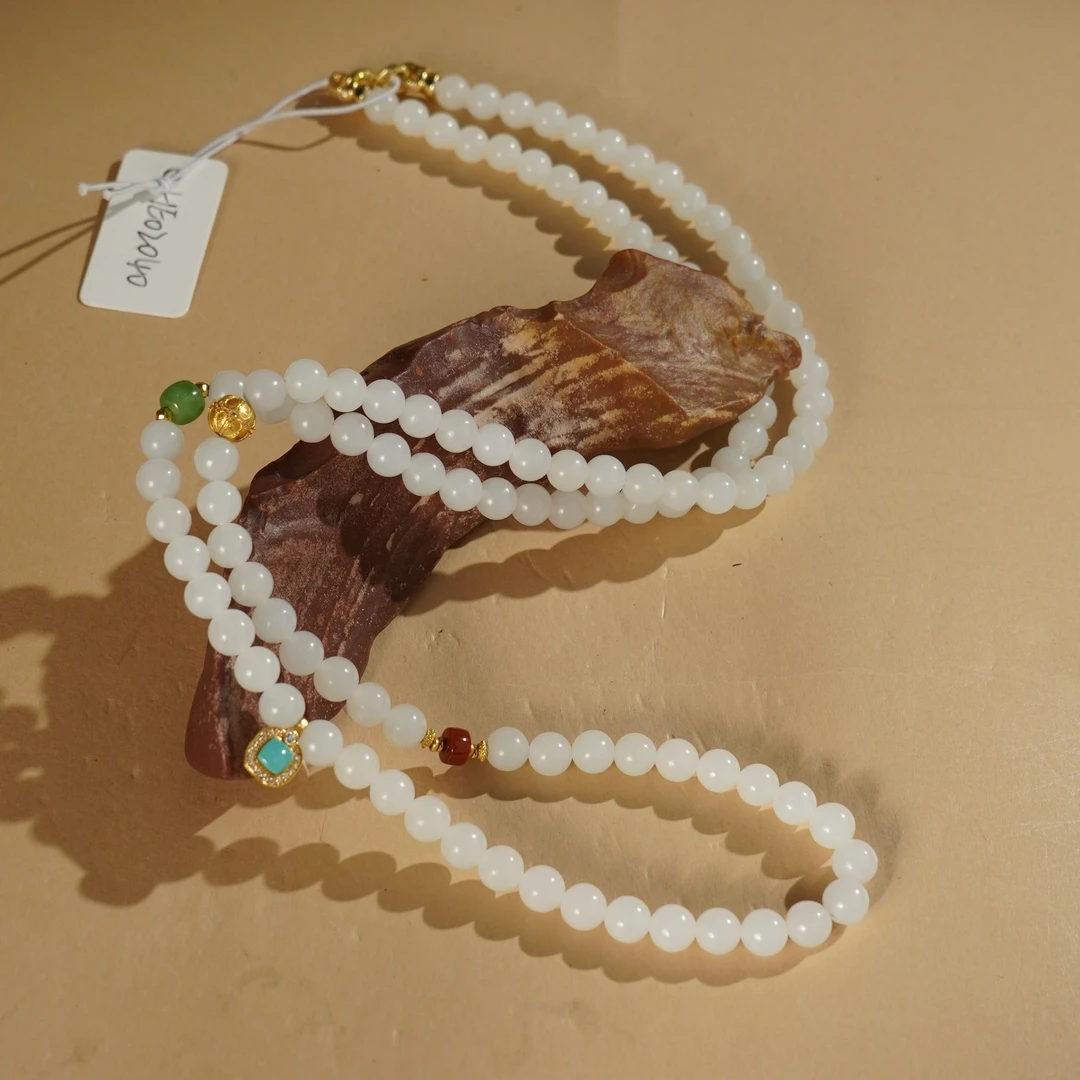 HE02040和田玉白玉项链