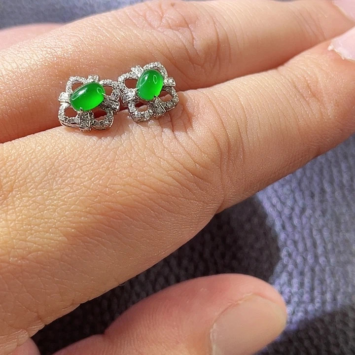 定制翡翠18K金镶嵌翡翠