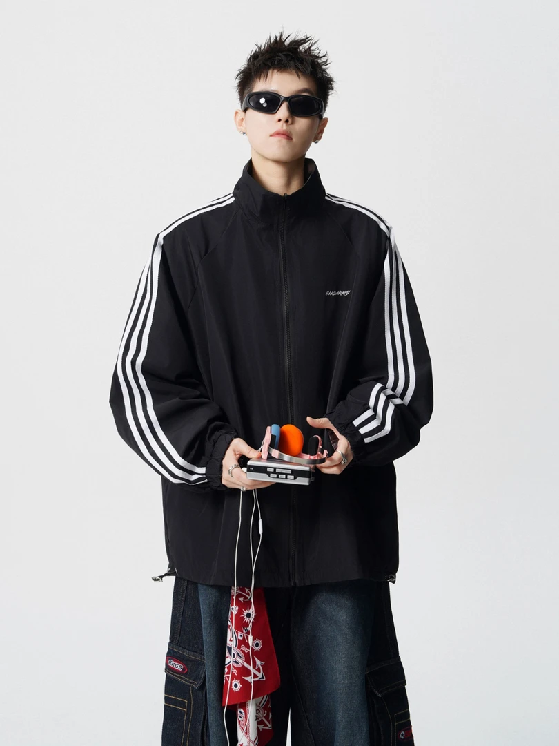 双面穿春秋格子少年感夹克休闲风