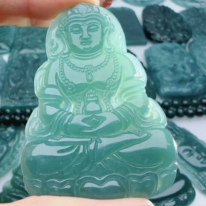 翡翠未镶嵌颈饰多样性发货天然A货翡翠
