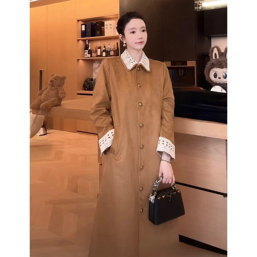 Zwinnie/詹维尼【古铜蕾丝棉服】设计感秋季轻奢棉服 GYT202581