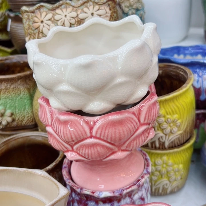 有孔，满10元发货多肉陶瓷花盆