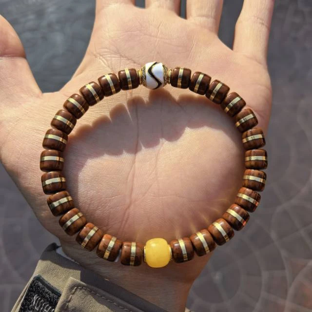 【地主专属】2 G84605-紫金鼠实心道珠直切腰带单圈-7-8mm