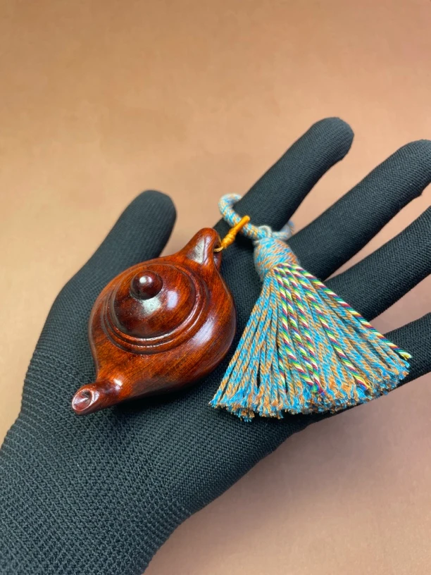 紫檀木【光面把把壶】茶壶手把件实木雕刻摆件装饰品文玩手把件