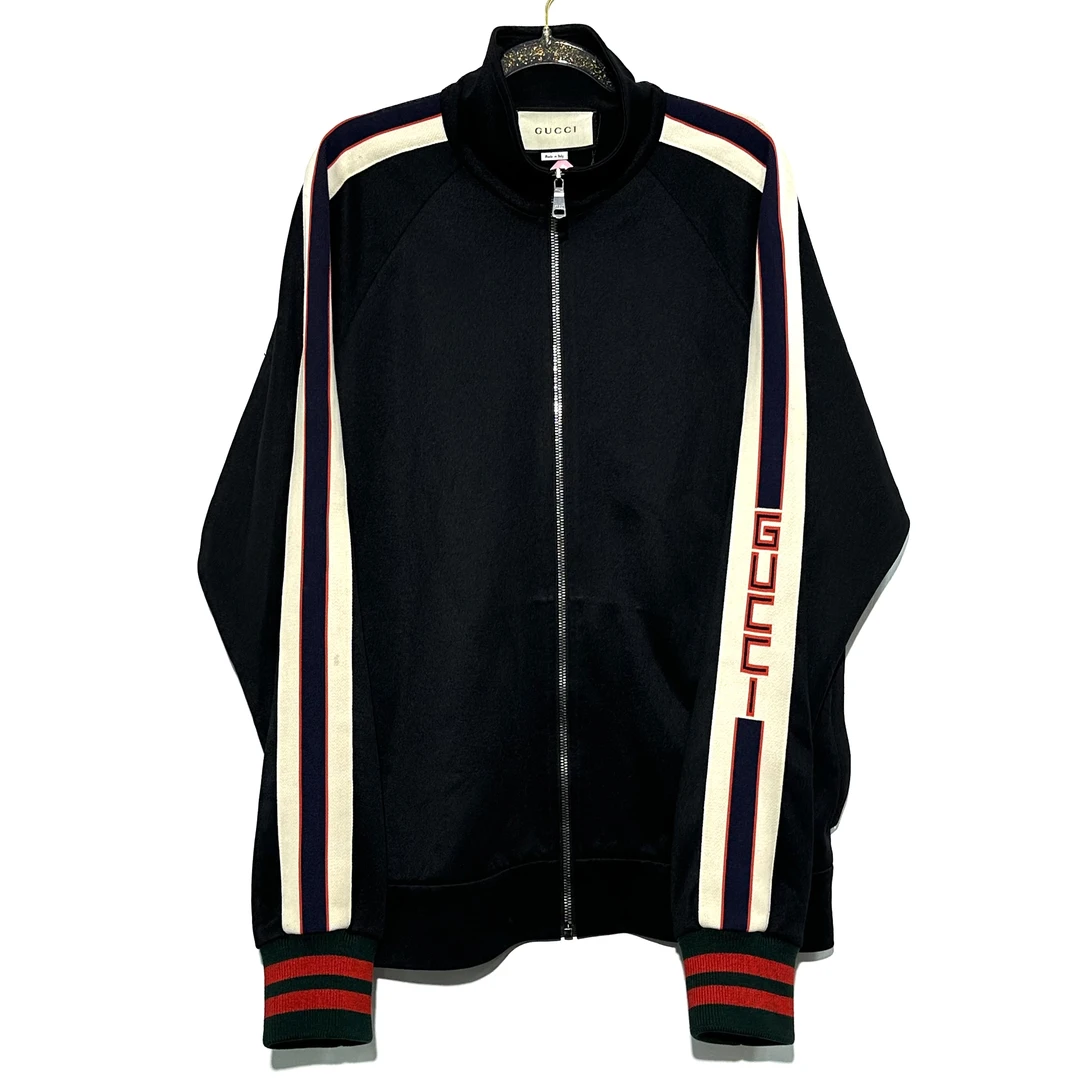 99新 GUCCI/古驰 M码 黑色拉链外套 y004