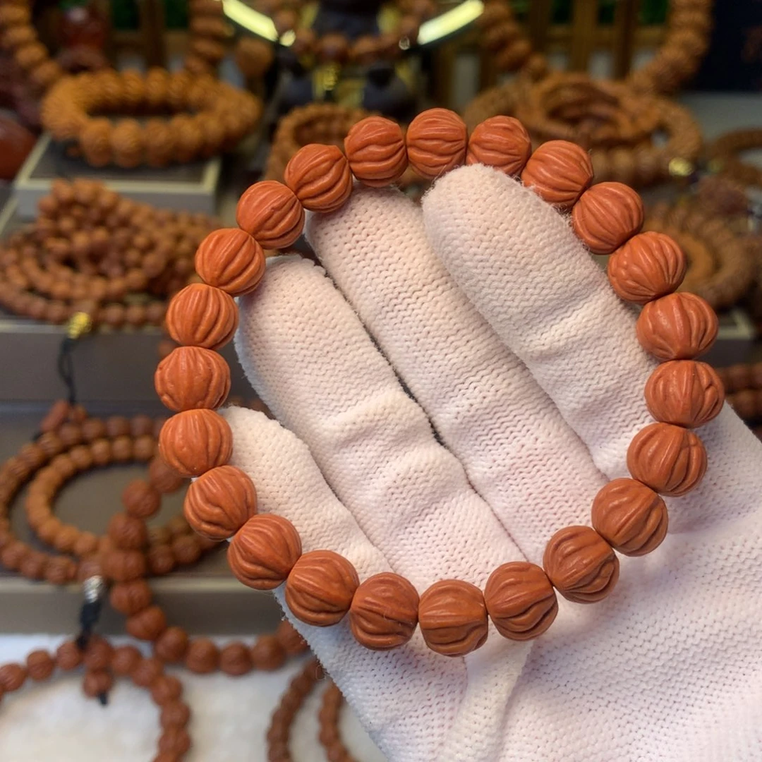 纪***哥手串桃核秦岭龙纹