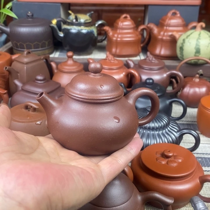 紫砂茶壶容天180cc原矿宝山红降坡泥特价