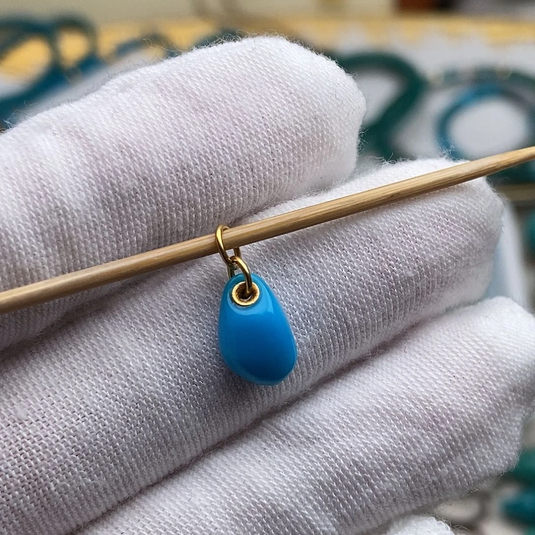 六***六绿松石18K金镶嵌绿松石配饰