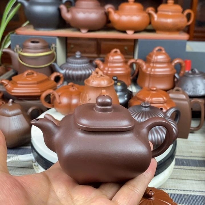 茶壶紫砂全手工传炉130-260cc原矿一厂老紫泥特价