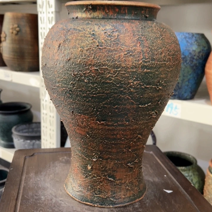 16.9-1鱼尾红浮微瑕土陶