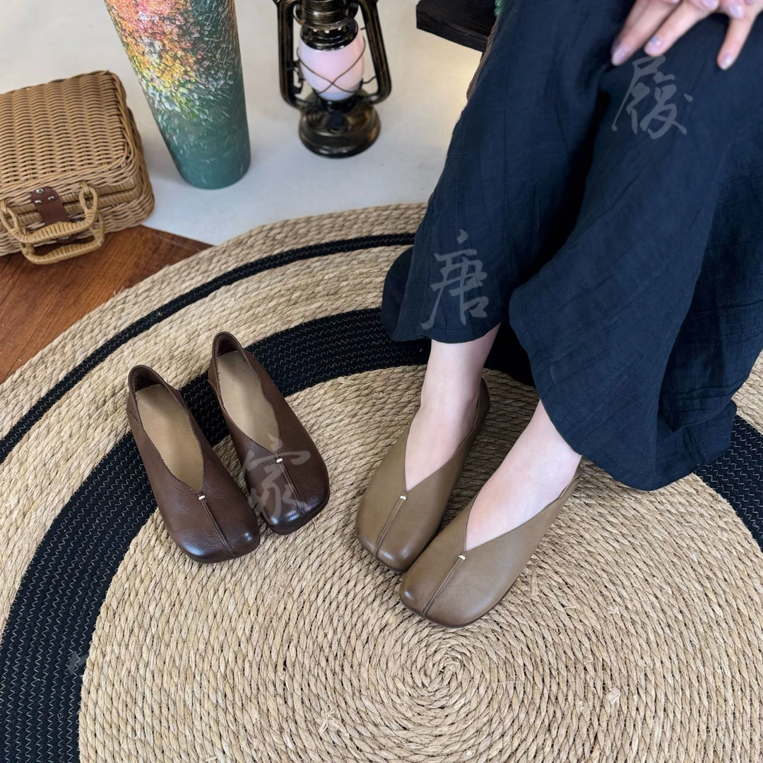 （清货）真皮女士手工舒适单鞋Y198-6