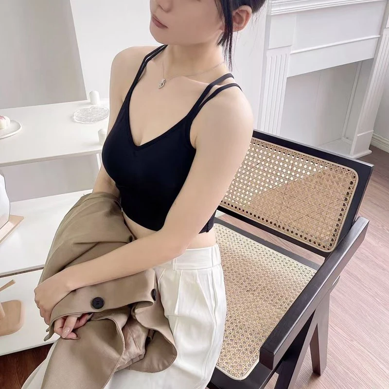 夏季新款通勤轻职风性感风背心美背吊带衫网红外穿女士时尚上衣女
