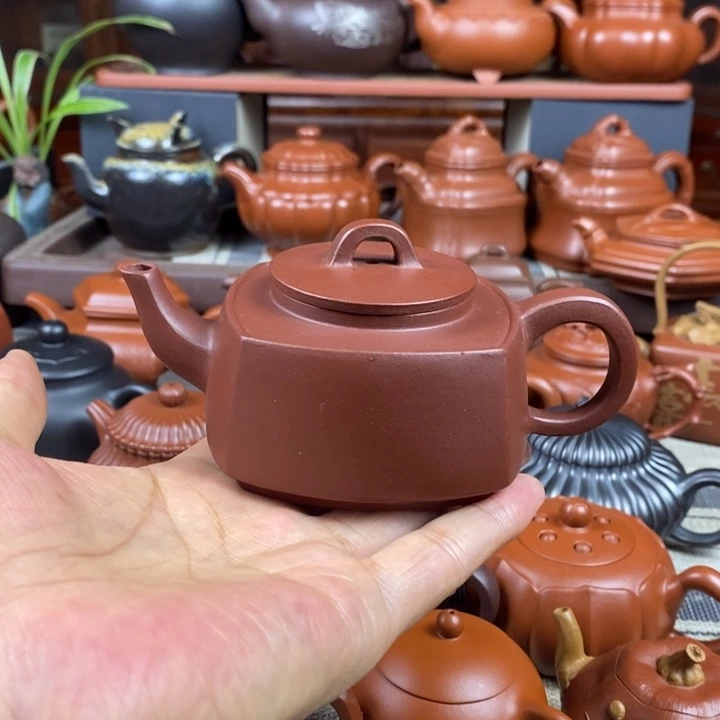 紫砂茶壶小四方200cc原矿老紫泥特价